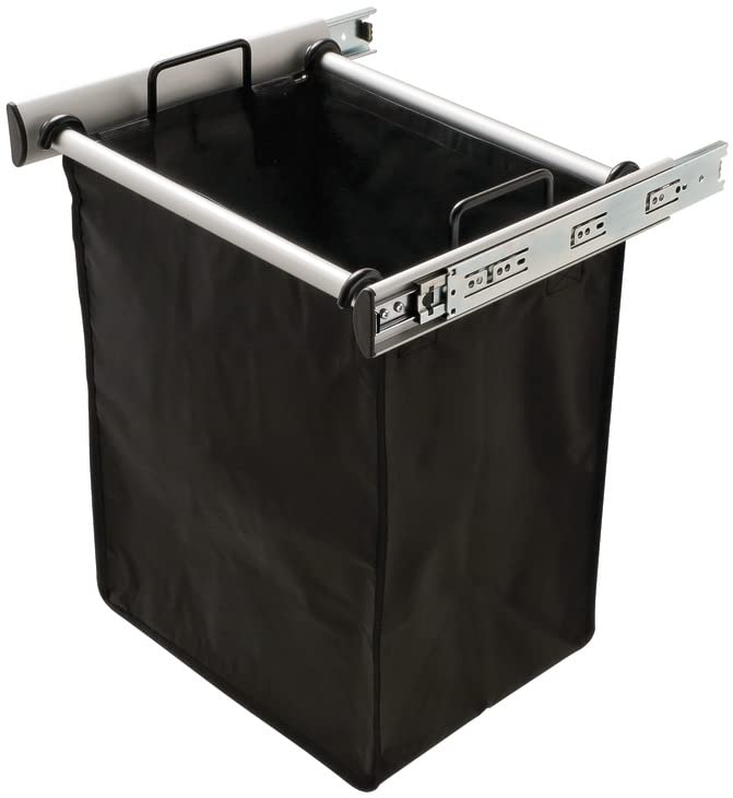 TAG Hardware Full Extension Pullout Laundry Hamper with Removable Bag(s) Matt Aluminum (18