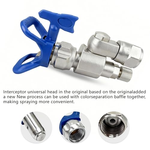 Image of 287030 CleanShot Shut-Off Valve Swivel Joint Fit for Graco Titan Wagner 7 8-Inch Threads Size Airless Paint Spray Guns Pole Extensions Anti-Spitting Valve Adapter Replace 287036 (Model 2)
