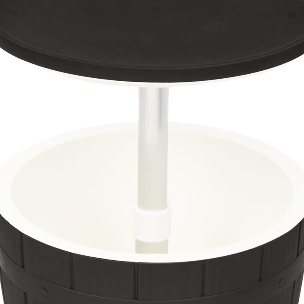 Chariot de jardin vidaXL Serveerwagen 3-in-1 polypropeen zwart364169