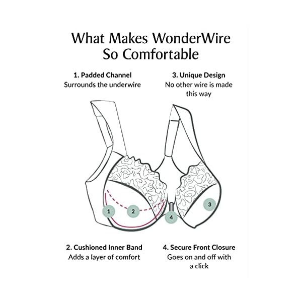 Glamorise-Womens-Plus-Size-Wonderwire-Front-Close-Bra-Underwire-1245 Glamorise Full Figure Plus Size Wonderwire Front-Closure Bra Underwire #1245