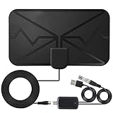 ➤ 【Verbesserter Verstärker und Reichweite bis zu 360 Meilen】 Unsere neueste HD-Smart-TV-Antenne verfügt über den fortschrittlichsten Smart-IC-Chip und die fortschrittlichste Clean-Peak-Filter-Technologie, mit der das erhaltene Bild klarer wird. Sie können weitere kostenlose TV-Kanäle innerhalb von 360 Meilen vom TV Tower freischalten.