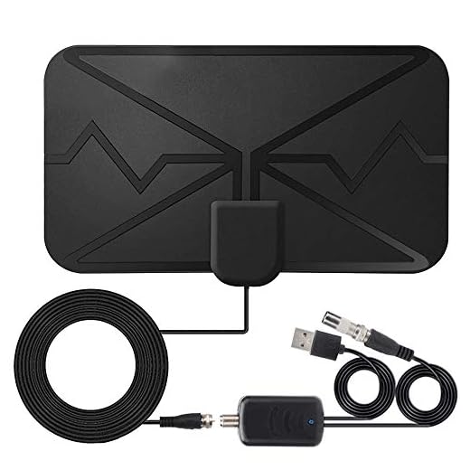 TV-antenn, Freeview inomhus digital HDTV-antenn med förstärkare signalförstärkare, 4K 1080P HD VHF UHF för lokala kanaler (ABC, CBS, Fox, NBC, PBS, CW, etc), passar för alla typer hem smart TV 300 miles