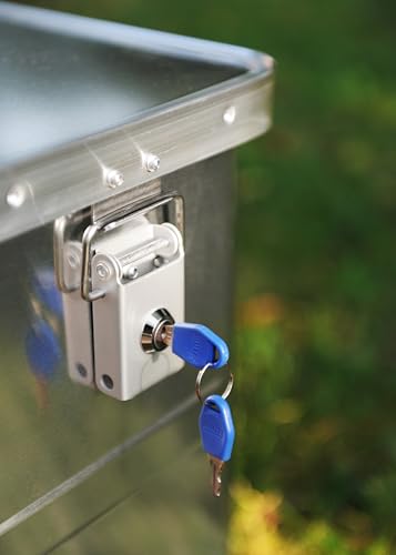 ALUTEC MÜNCHEN Aluminiumbox Classic 93 (Inhalt 93 ltr., Innenmaße (LxBxH) 750 X 350 X 355 mm/Außenmaße (LxBxH) 775 X 385 X 375 mm, Aufbewahrungsbox, Alubox) 11093