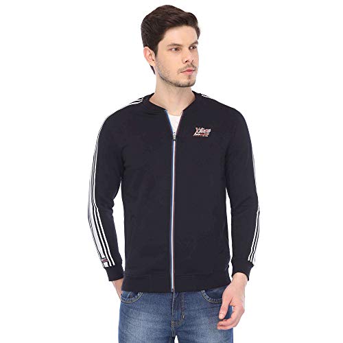 Image of Spykar Men's Cotton Blend Hooded Neck Sweatshirts