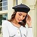 Wheebo Wool Beret Hat,Solid Color French Style Winter Warm Cap for Women Girls(Black)