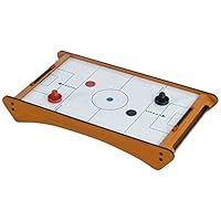 HOMCOM 2.5FT Tabletop Air Hockey Game Table Wooden Portable Party Gaming Toy for Kids Children Adult