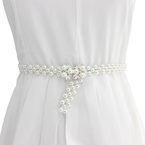 FAIRYGATE Pearl Beaded Elastic Stretchy Belt Cover