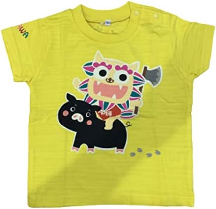 Amazon 沖縄 お土産 人気 雑貨 沖縄子ども服 Tシャツ 金太郎 90 100 110 11 かわいい シーサー Tシャツ カットソー 通販