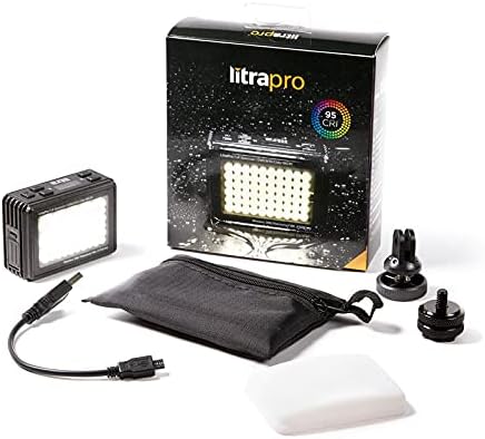 Litra LitraPro Bi-Color On-Camera Light All in One Bundle with Dome Diffuser, Shoe Mount + Litra Soft Box + Litra Barn Doors + Litra Honeycomb + Litra Filter Set (6 Items)