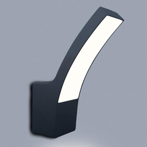 MULANDI 10W Applique Murale Exterieur LED, 1600lm IP65 Blanc Froid 3000K, Lampe d'extérieur monobloc en Aluminium Moulé Sous Pression Antirouille Éclairage Extérieur, Pour Jardin, Terrasse et Entrée