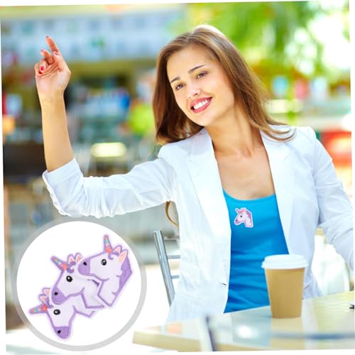 Patchs tissu licorne brodés et nacrés pour customiser les vêtements - 3