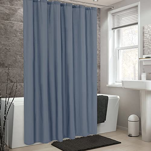 Image of ALYVIA SPRING Waterproof Fabric Shower Curtain or Liner Stone Blue, 72x72