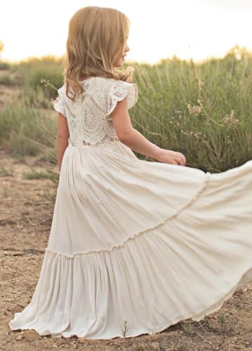Kids Flower Girl Dress for Wedding Junior Bridesmaid Dress Lace Chiffon Pageant Dresses for Girls Party Gowns3