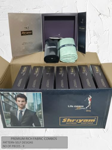 Image of Unstitched Plain Shirt and Trouser Fabric Combo Gift set - Cotton Blend Material - 2.25m Shirt Cloth - 1.20m Pant Cloth