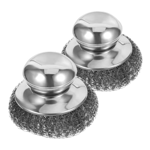 STOBAZA Steel Brush for Cleaning 2 Pcs Kitchen Dish Scrubbers Dish Scrubber Brush Comfort Grip Handle