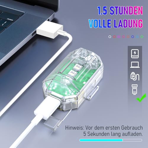 4 Stück Drahtloses Auto LED-Blitzlichter Akku mit Fernbedienung, 8 Farben Hochhelle Blitzleuchte für Auto, Drohne, Kinderspielzeug, Kinderwagen, Rollschuhlaufen