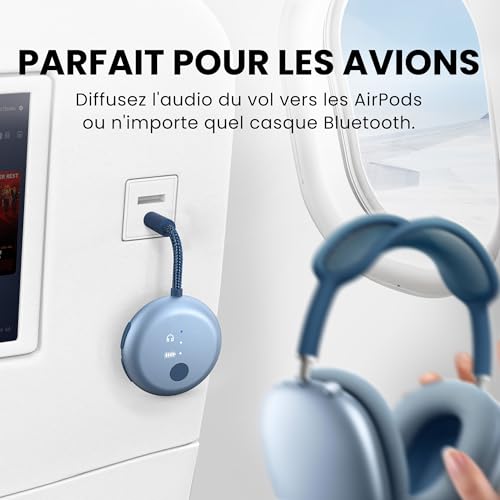 Adaptateur Avion Bluetooth aptX Adaptive Puce Qualcomm 20h - 2