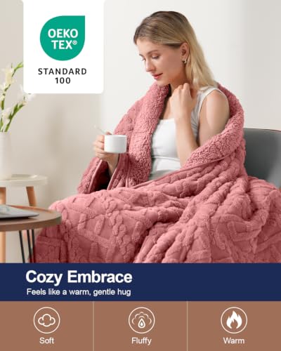 Image of Ultra Soft Sherpa Weighted Blanket for Adults, 48 inchx72 inch 15lbs Heavy Blankets