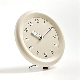 xiaowenqin916 Despertador, Elegante Reloj de Escritorio de Color Crema: decoración Elegante for la Sala de Estar y el Dormitorio,para casa,Oficina(White)