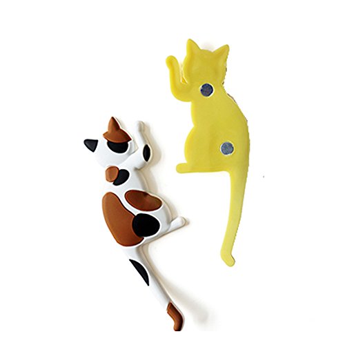 Imán decorativo de gato multifunción para refrigerador 3 piezas miniatura 6