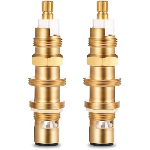 Dreyoo Ceramic Disc Cartridge Replacement for 910-030, Shower and Faucet Stem Compatible with Price/Pfister, Shower Valve Faucet Cartridge Brass Construction (2 Pack) Cover