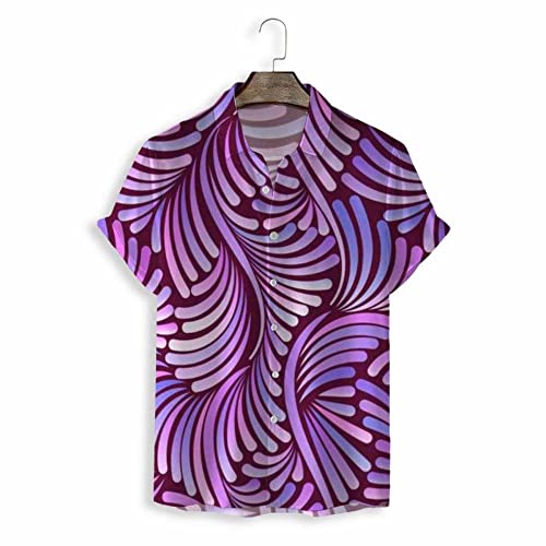 Chemise Hawaïenne Casual Contre la Chaleur - Haut Violet Anti-Transpiration de Plage