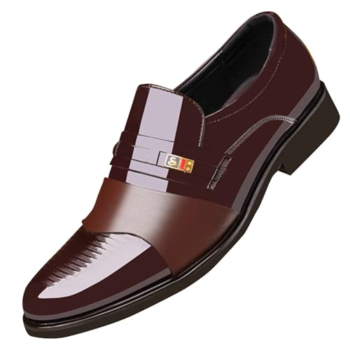 Chaussure Homme Cuir à Bout Pointu Business Casual Chaussures De Ville Homme À Lacets Chaussures d'affaires Noir Mode Confortables Travail Formelles...