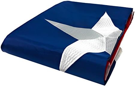 Texas Flag 3x5 ft with Embroidered Star | Tough Long Lasting Nylon | Built for Outdoor Use | UV Resistant | ZigZag Stitching on Fly End for Extra Durability