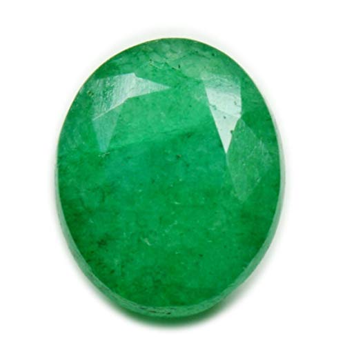 Émeraude verte ovale à facettes | Pierre précieuse véritable de haute joaillerie