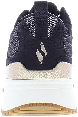 Skechers Women's Sunny Street-Sunshine Steps Sneaker, Black, 5 | Image 3