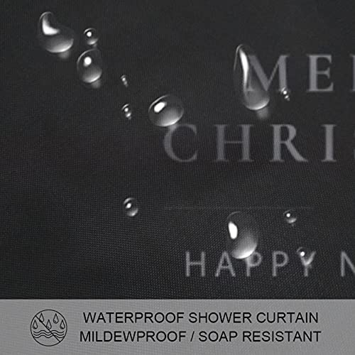 Rideau de douche coloré Merry Christmas imperméable grand format - 4
