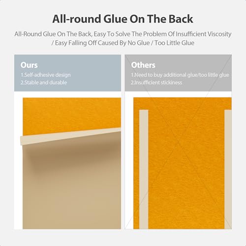 Image of 12 Pack Rectangle Acoustic Panels Self Adhesive Sound Proof Foam(Orange)