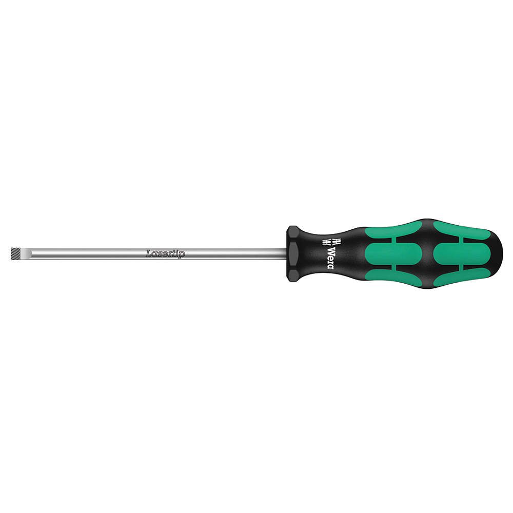 Wera 335 4mm x 8in Kraftform Plus slotted screwdriver, 4 mm x 8 in.