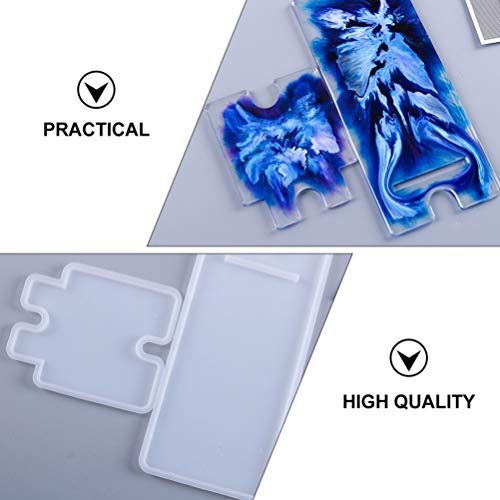 EXCEART Suporte para Telefone Celular Com Suporte para Molde de Resina de Silicone Com 2 Peças Molde