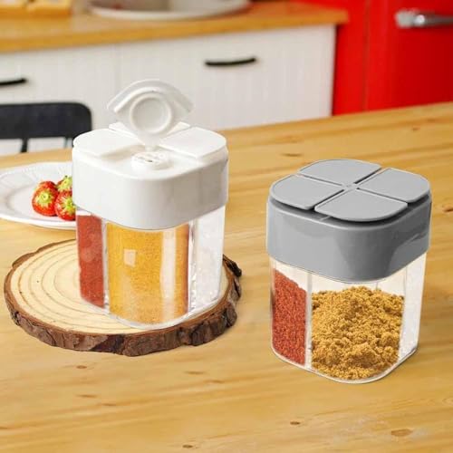 4 in 1 Gewürzstreuer Camping, Camping Zubehör, Campings Küche Gewürzgläser, Campings Ausrüstung für Camping-Grillpartys, Ausflüge und Exkursionen im Freien