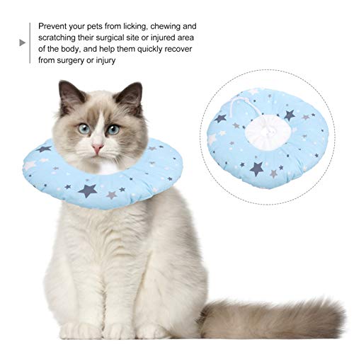 Scicalife Gato Colarinho Recuperação Estrelas De Algodão Pescoço Cone Ajustável Após A Cirurgia Do A