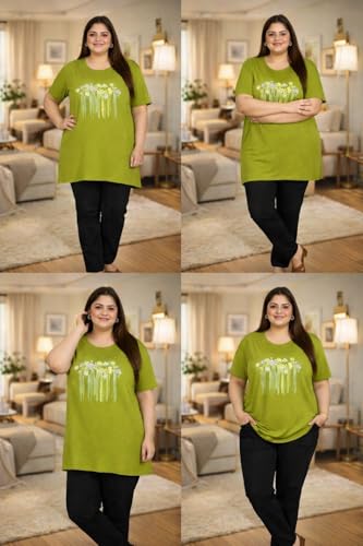 Image of In Love Women's Plus Size Longline T-Shirt with Side Pocket, 3 /4 Sleeve, Crew Neck