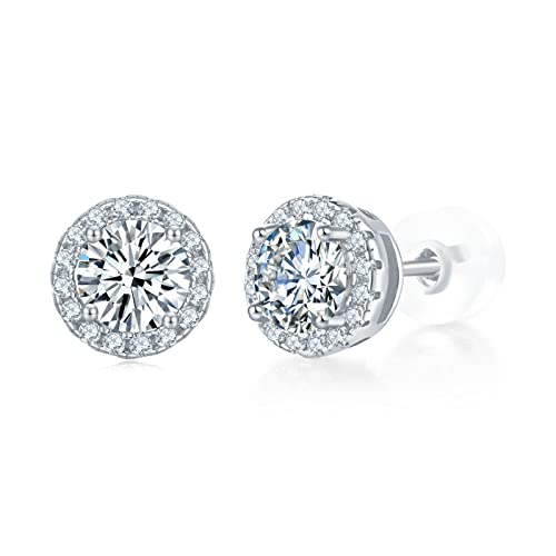Moissanite Stud Earrings 925 Sterling Silver Lab Created Earrings for Women Men DOJOJOSA Jewelry Gifts