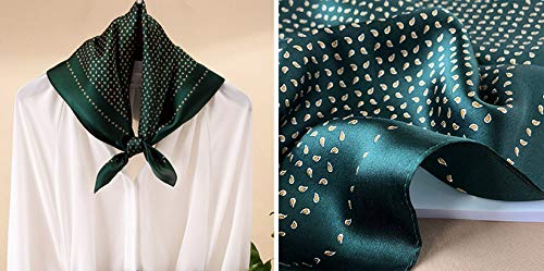 Andantino 100% Real Mulberry Silk Scarf -21'' X 21''- Lightweight Neckerchief –Women Men Small Square Digital Printed Scarves thumb #5