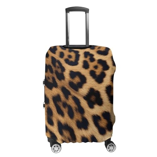 Rough Leopard Print Luggage Cover, Elastic Luggage Protector Fits 19-32in Suitcases, Washable & Anti-Scratch Suitcase Cover for Men Women XL4