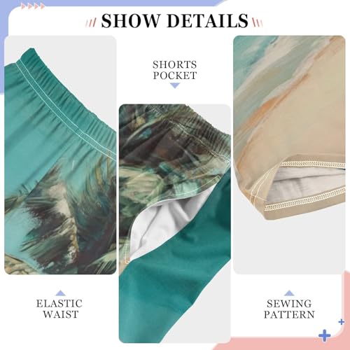 Boys' Pants Beach Palm Tree Painting Long Bottoms Jogger Pants Elastic Waist Trousers with Pockets S-XL4