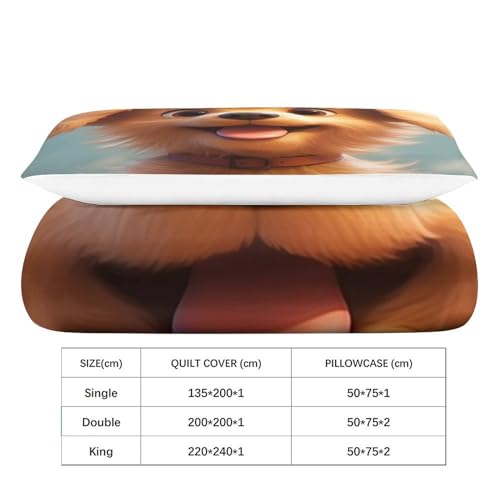 Housse de couette dogs cute hypoallergénique microfibre douce 3 pièces SCOOVY - 5