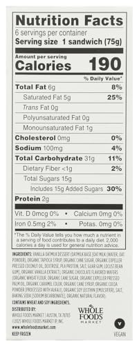 365 by Whole Foods Market Vanilla Oat Milk Dessert Sandwiches, 21.9 FZ image 3