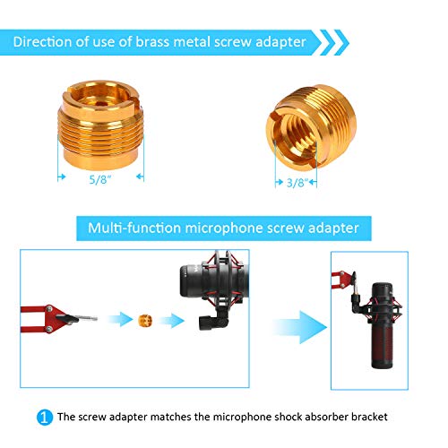 Youshares QuadCast Microfoonstandaard, microfoonarm met clipmontage voor HyperX QuadCast condensatormicrofoon, rood - Image 6