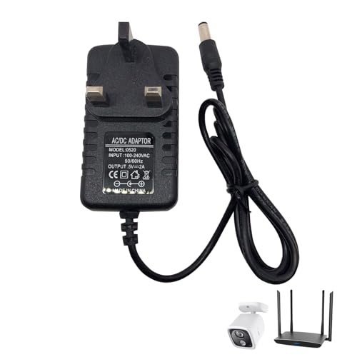 AC to DC Power Supply, Universal Power Adapter 2A 5V Power Supply, AC Adapter 100-240V 50 60hz to DC 5V 2A Power Adapter for Speakers Led Strip, Hdmi Splitter, Router, DC Connector Jack 5.5mmx2.1mm