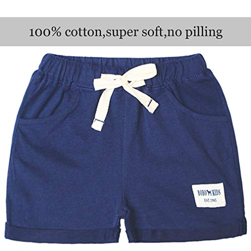 Image of Little Boys Shorts Set Toddler Boys 100% Cotton Summer Short Sleeve T-Shirts and Shorts Clothing Sets 2PCS