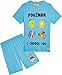 Produktbild Pokemon Schlafanzug Jungen, Kinder Pyjama Kurz Aus 100% Baumwolle, Zweiteiliger Schlafanzug Mädchen Set, Sommer Nachtwäsche Zwischen 4 und 14 Jahre, Kinder Geschenke (Hellblau, 9-10 Jahre)