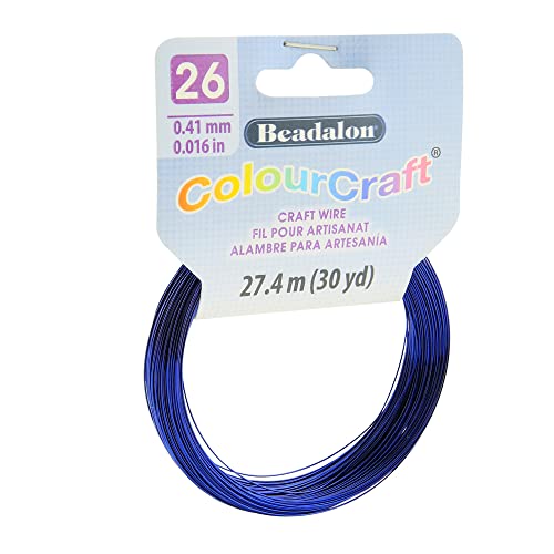Cable de cobre Beadalon azul oscuro calibre 26 de 0,40 mm para bisutería en bobina de 90 pies 3