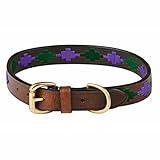 Miscellaneous Weatherbeeta Polo Leather Dog Collar X Small Beaufort Brown Purple Teal