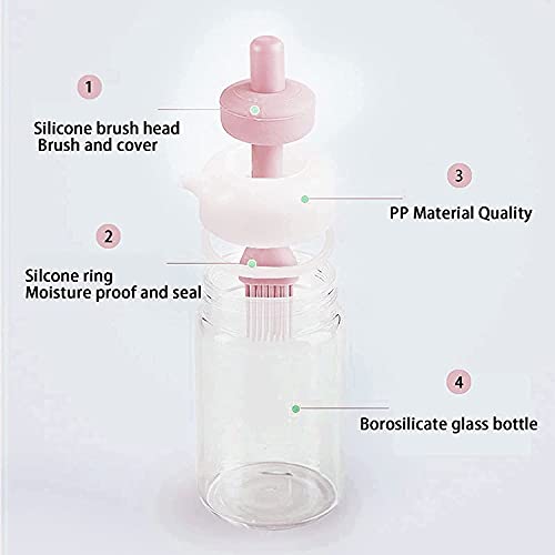 Image of JULEX Oil Dispenser Wide Opening Bottle with Silicone Brush, Non-Drip Spout Leakproof Condiment Container, BBQ Oil Bottle, Liquid Seasoning Bottle for Kitchen Cooking